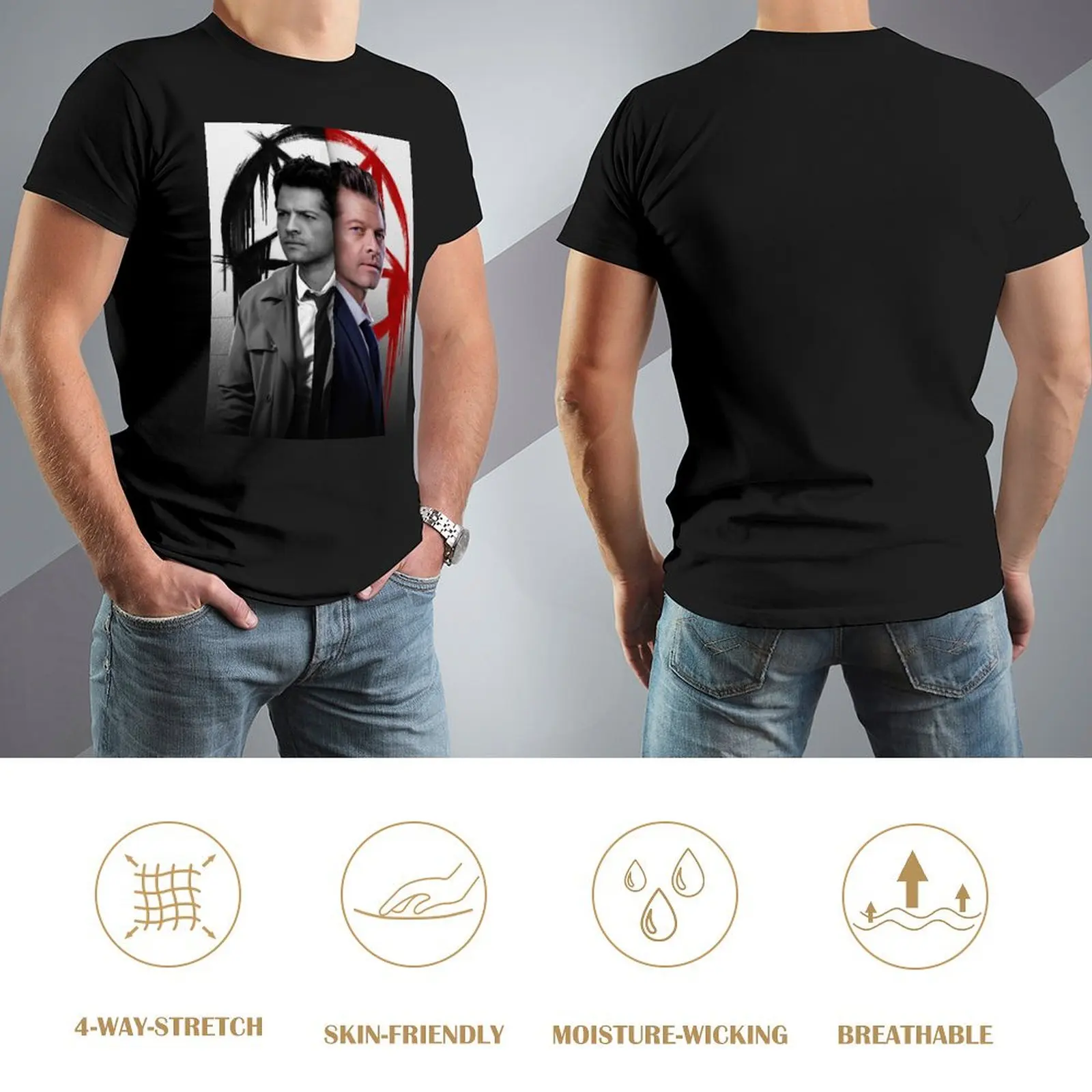 كاستيل ميشا كولينز تي شيرت رجل تي شيرت أساسي تي شيرت لطيف بلايز المتضخم القطن تي شيرت الرجال