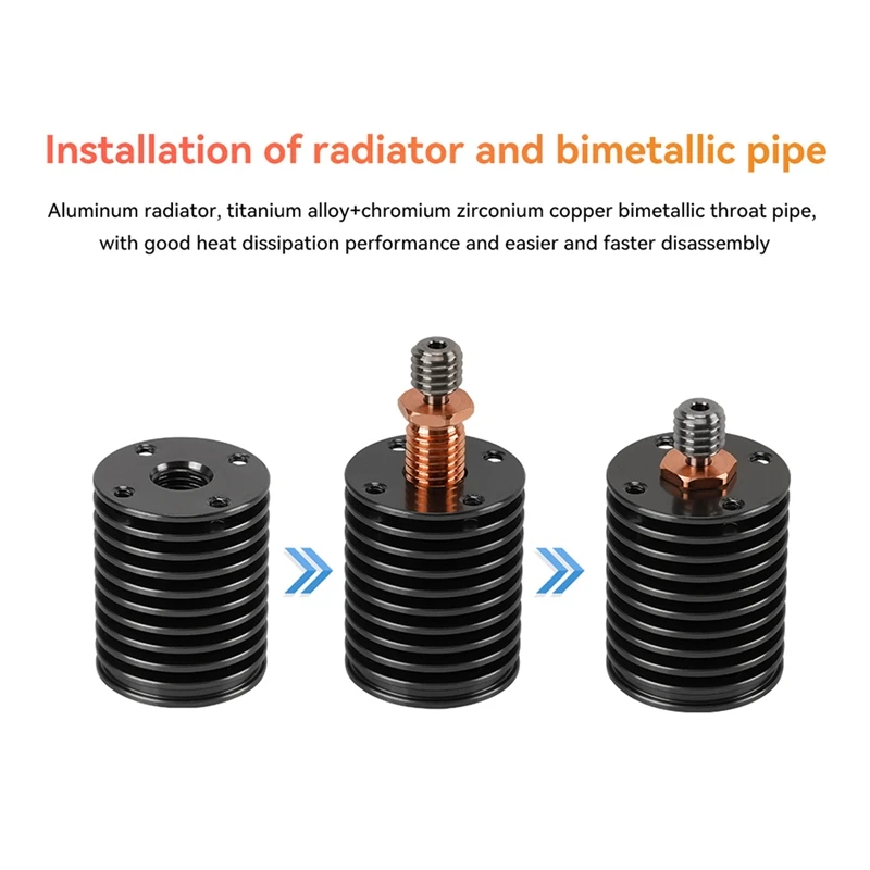 24V 60W V6 Hotend For Voron 0.1/0.2/2.4 3D Printer Bimetal Throat  Heating Core Print Head For Prusa/I3