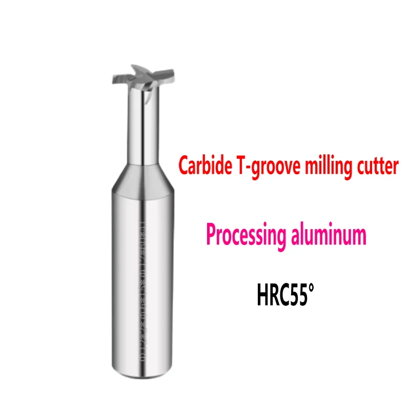 Integral Cemented Carbide Tungsten Steel T-groove Milling Cutter For Machining Aluminum Coating 2 3 4 5mm T-shaped End Mill CNC