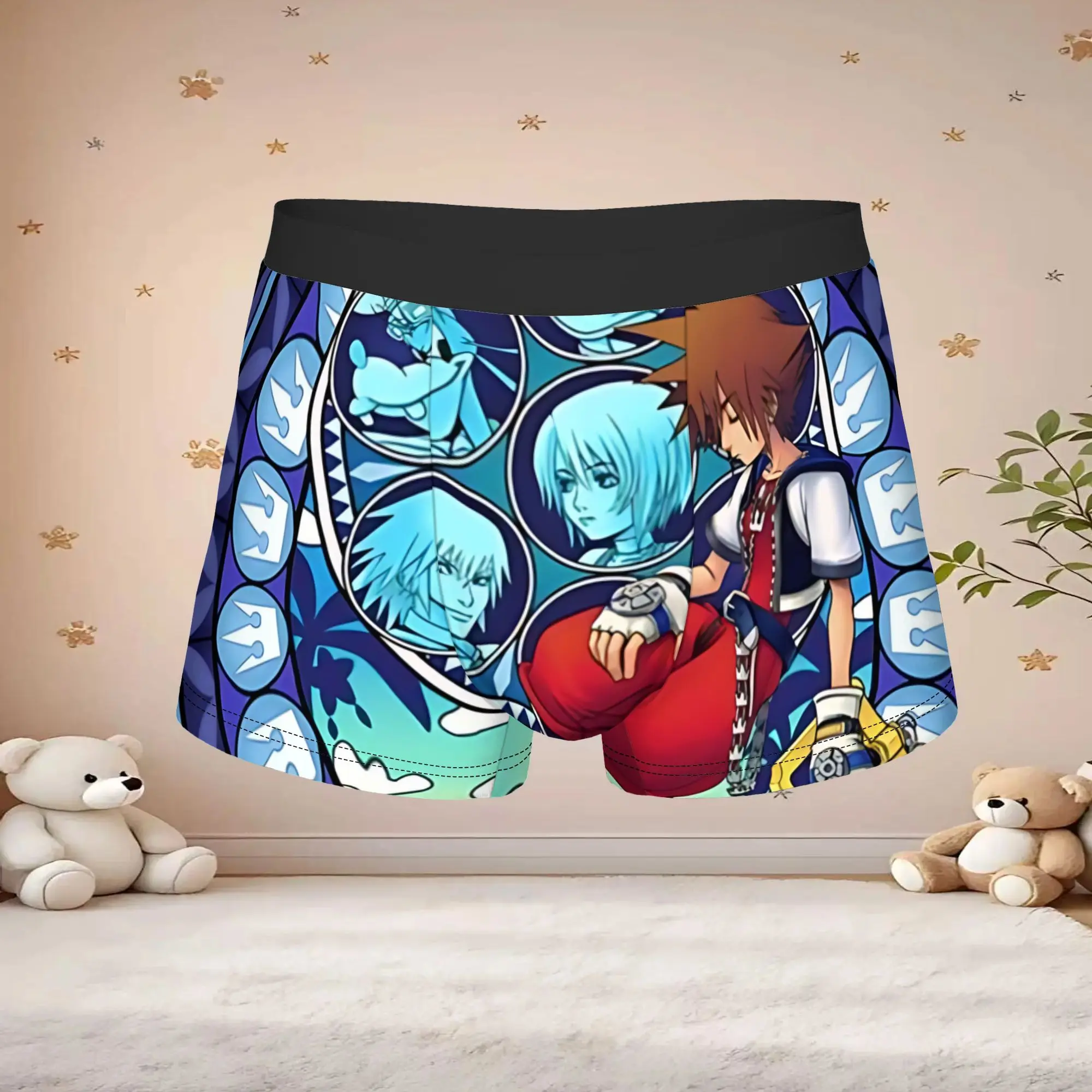 1pc Popular Kingdom Hearts boxers  Novelty Panties Men's Underwear Ventilate Shorts Boxer Briefs