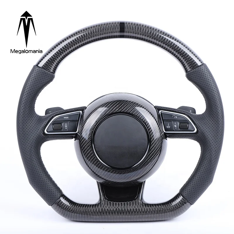 

Modified fit for audis B8.5 S4 S5 RS5 RS6 Q5 Q7 carbon fiber perforated leather steering wheel