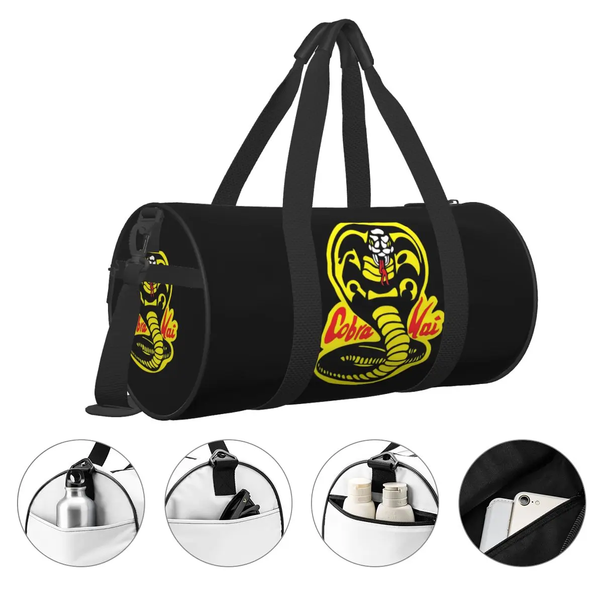 Cobra-bolsa de viaje con estampado de Taekwondo Kai para hombre, bolsa deportiva de gran capacidad, bolsa de gimnasio portátil, bolsa de Fitness colorida informal