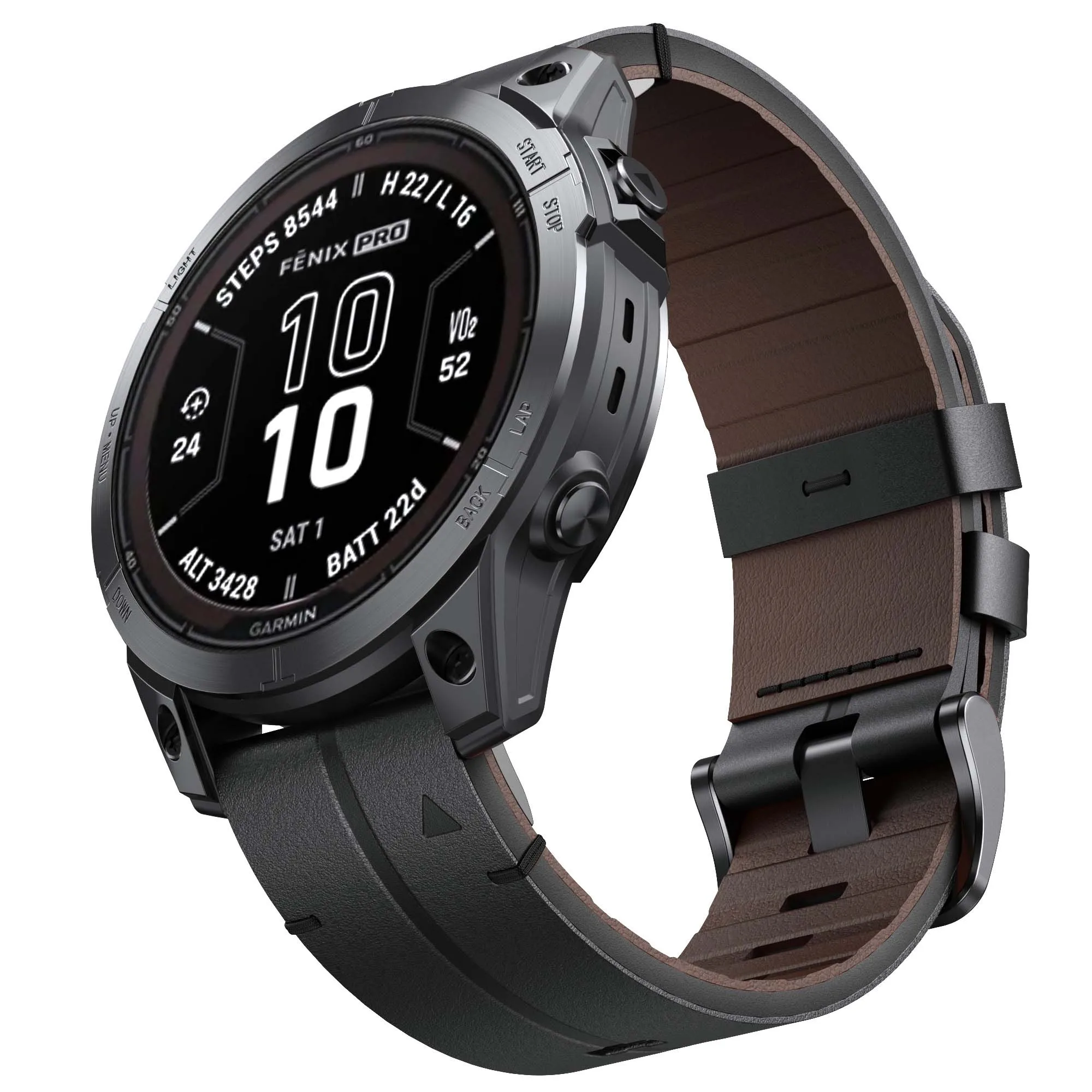 ANBEST-Correa de reloj de 26mm para Garmin Fenix 7X/6X Pro/6X/5X/5X Plus, correa de cuero genuino de 22mm para Fenix 6/6 Pro/5/7, correa de repuesto