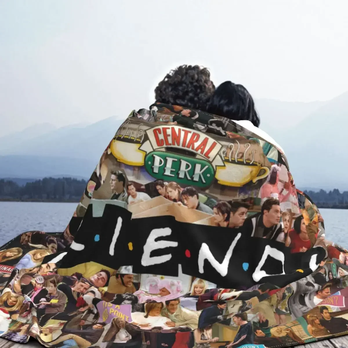 بطانية فريندز تي في شو كولاج أمريكان راشيل فانيلا بطانية رمي دافئة مضحكة لصالة الفراش في الصيف