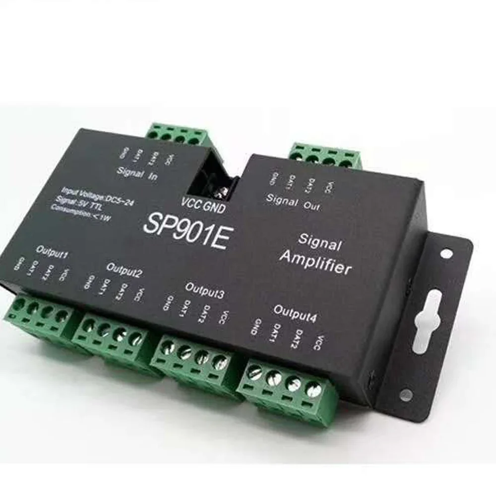 SP201E/SP901E led dmx 512 controller LED decoder for RGB pixel strip light led strip light controller WS2812B ws2811 led dimme