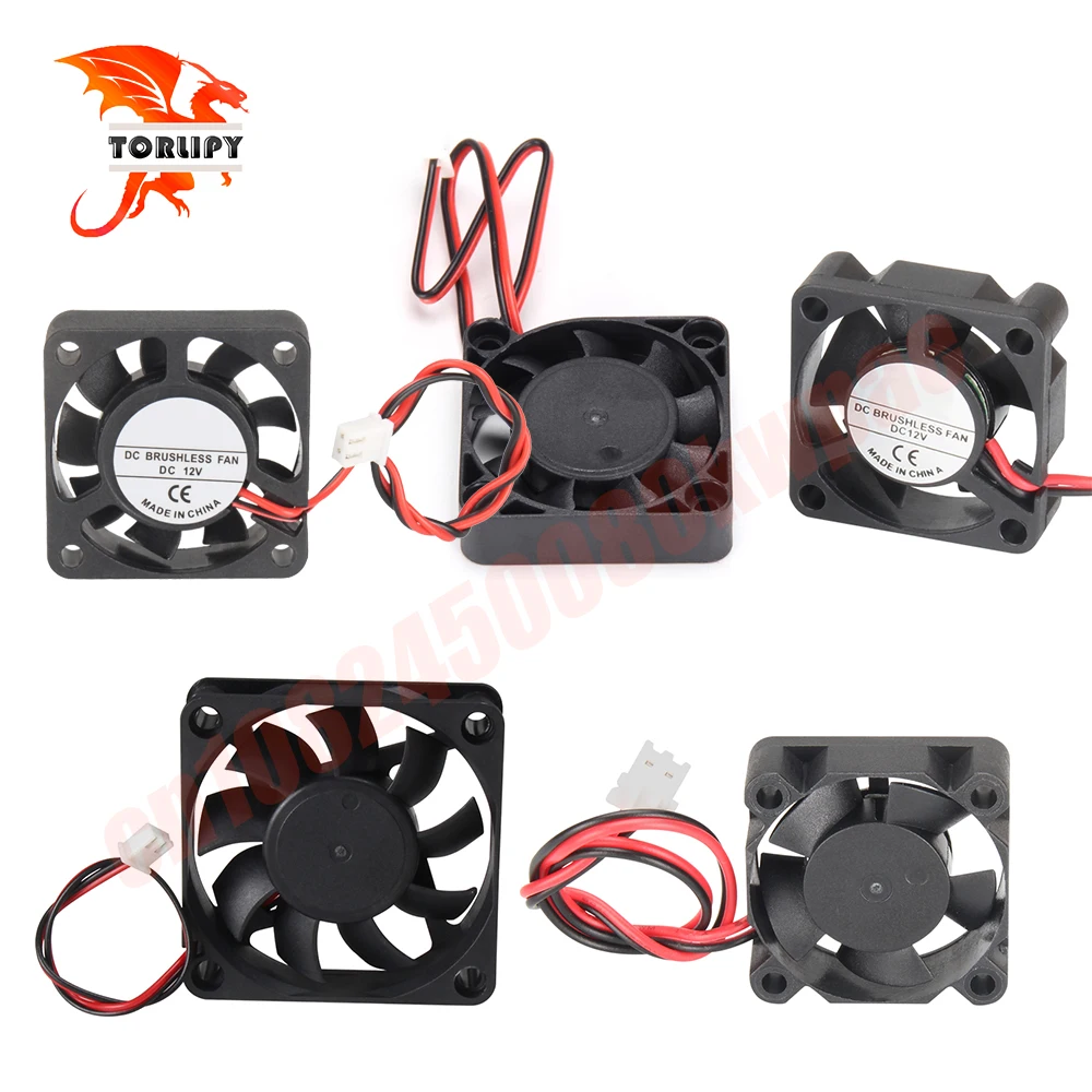 

2510/3010/4010/6015 Охлаждающий вентилятор постоянного тока Центробежный вентилятор 12 В/24 В Бесщеточный 2-проводной охлаждающий вентилятор для аксессуаров для 3D-принтеров