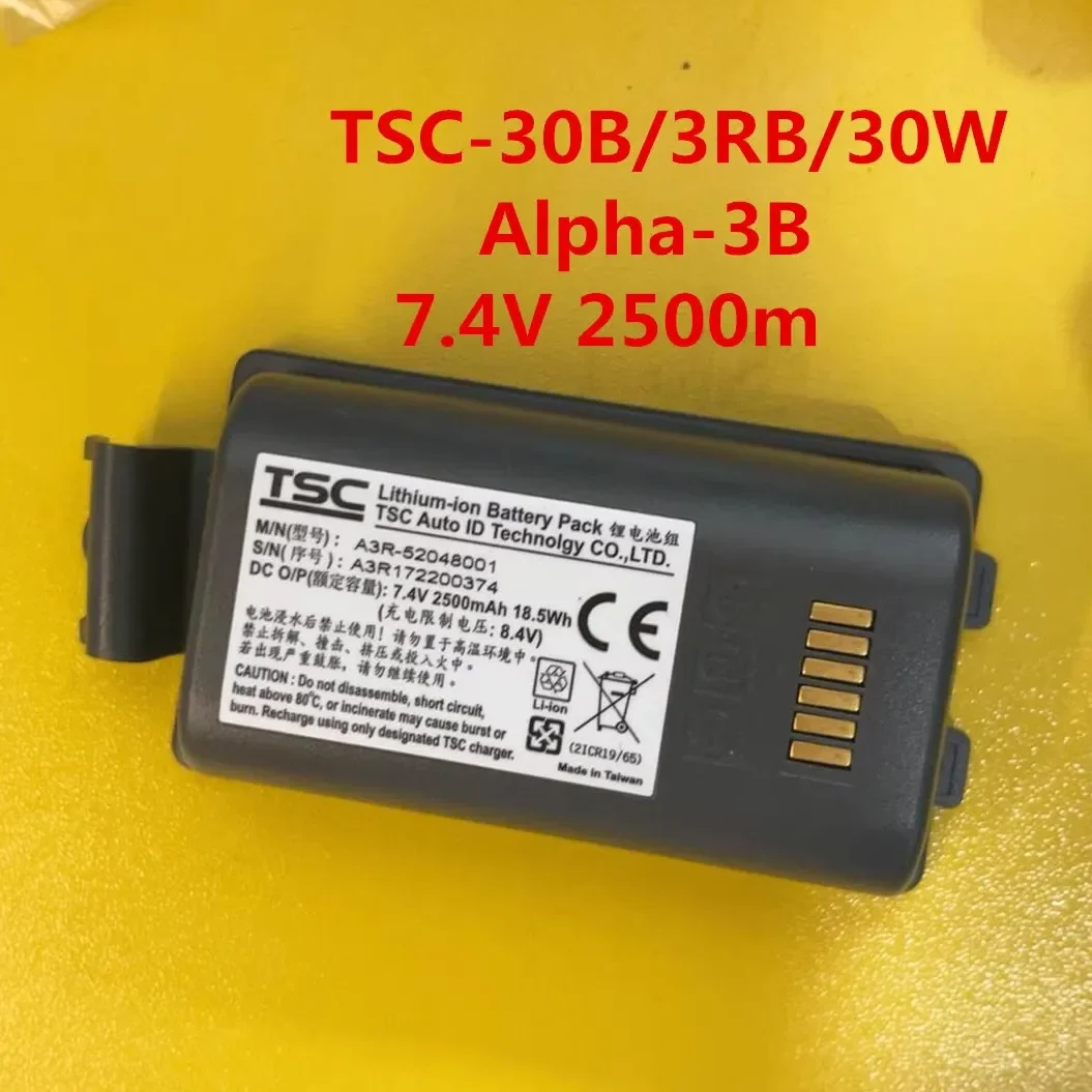 For TSC-30B/3rb/30W/Alpha-3B Printer Battery 7.4V 2500M