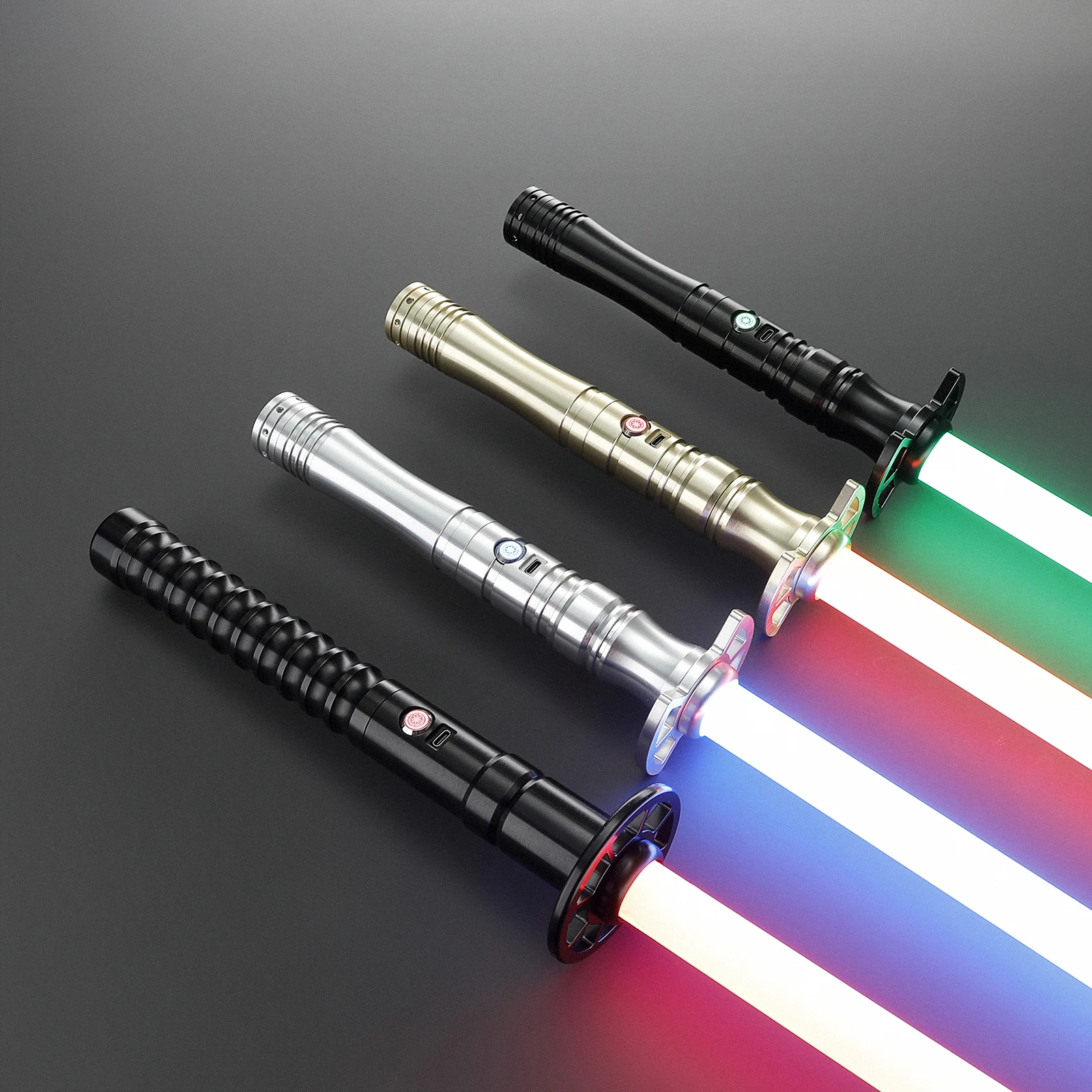 LGT Saberstudio Force Heavy Dueling Light Saber Sensitive Smooth Swing Metal Hilt Infinite Color Changing with 34 Sound Fonts