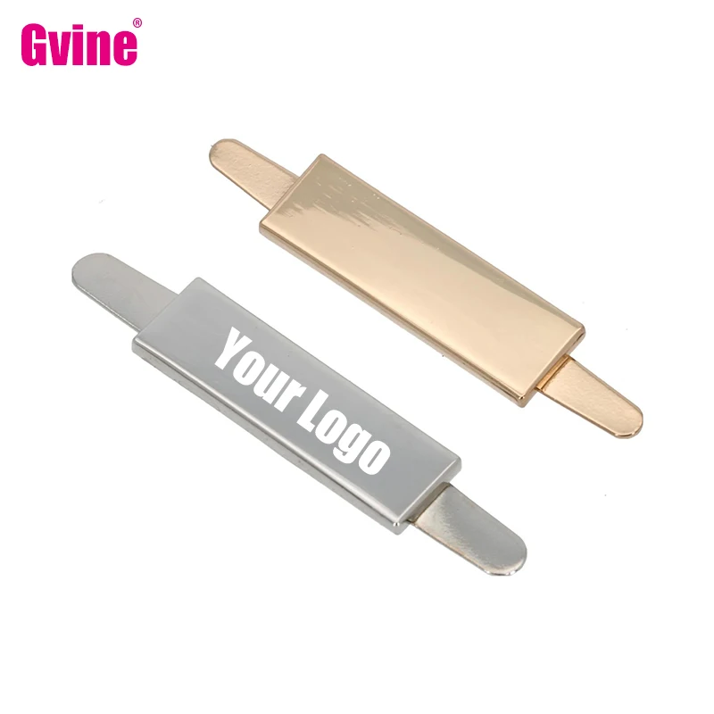 

10Pcs Metal 33x10mm Rectangle Label Clasp Tag Buckle Alloy Blank Nameplate Logo Tag for Garment Bags Hardware Accessories