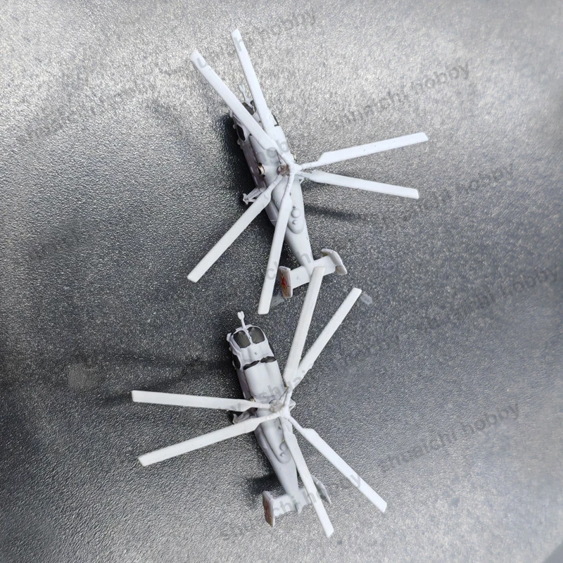 2PCS 1/350 1/400 Scale Russian Ka-27 Snail Anti Submarine Helicopter Model Kit Simulation Colored Resin Aircraft Static Ornament