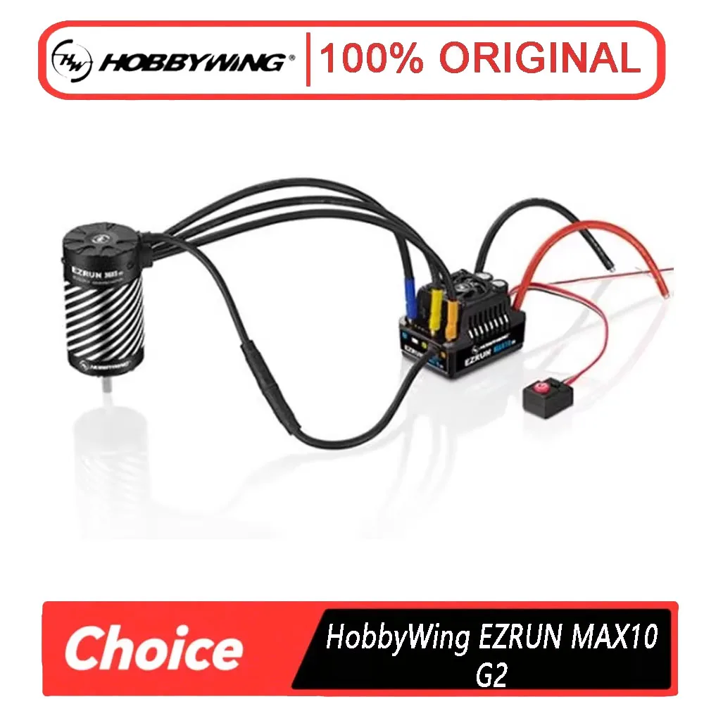

Hobbywing EZRUN MAX10 G2 140A 80A 2-3S Waterproof Brushless ESC+3652 G3 KV5400/4100/3300 Motor for 1/10 RC Touring Car Truck