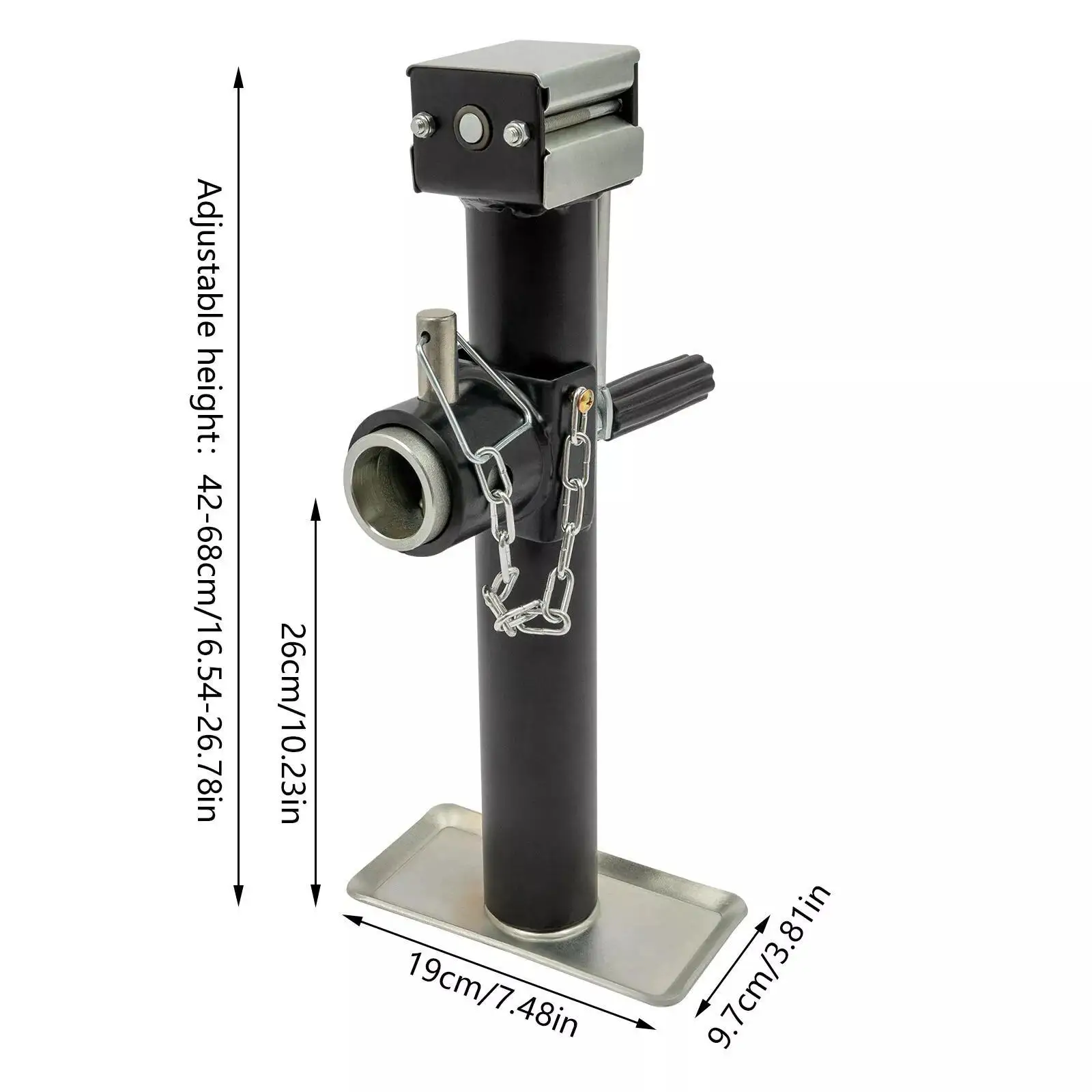 حامل مقبس فولاذي بلون واحد - معتمد من DOT عالي التحمل مع قبضة مضادة للانزلاق ودبابيس قفل