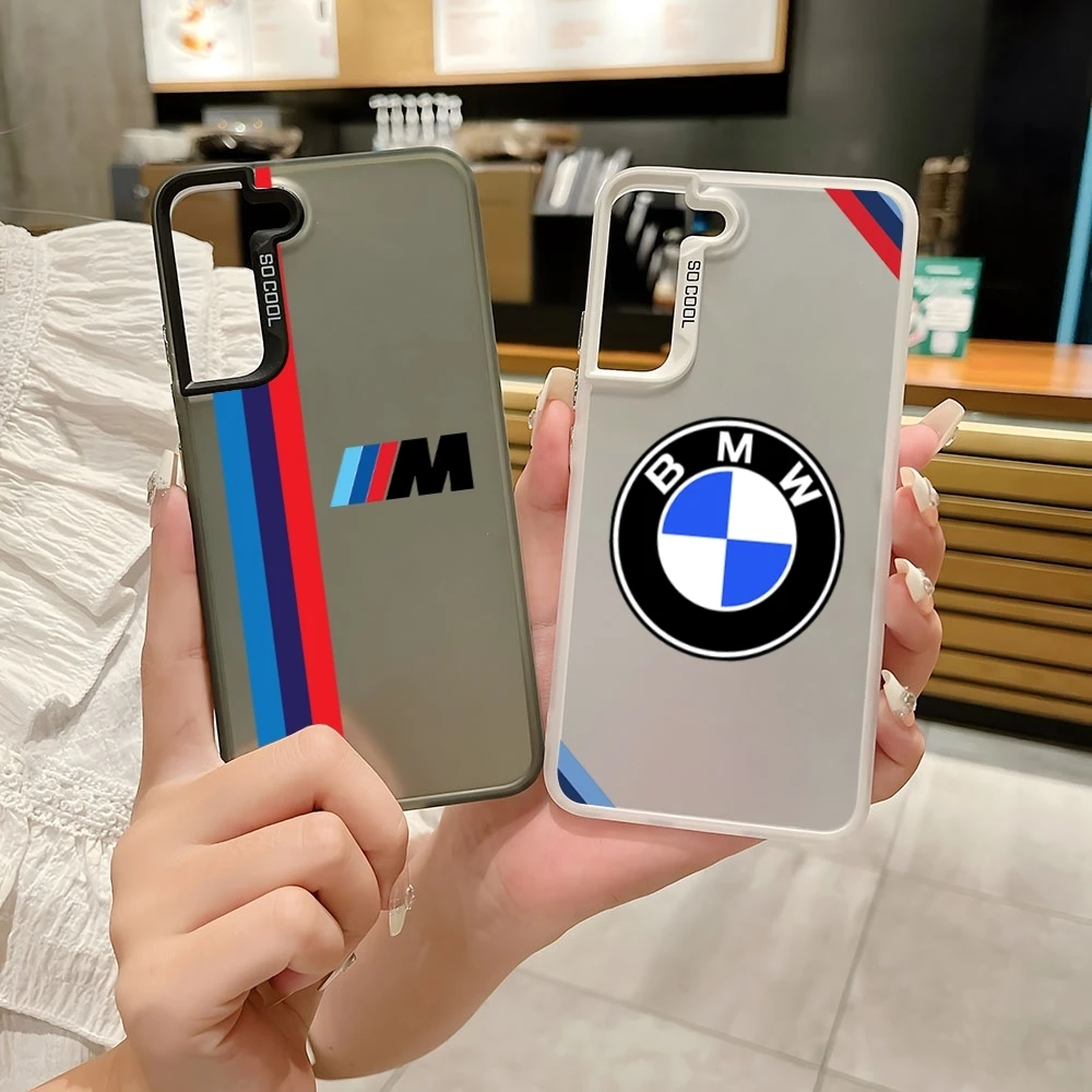 Sport Car B-BMW LOGO Phone Case Silver Trendy Phone Case for Samsung A 04 05 13 14 15 20 22 23 25 31 32 33 34 35 50 51 52 53 54