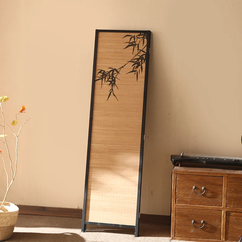 

Wall background tea room bamboo fence balcony renovation