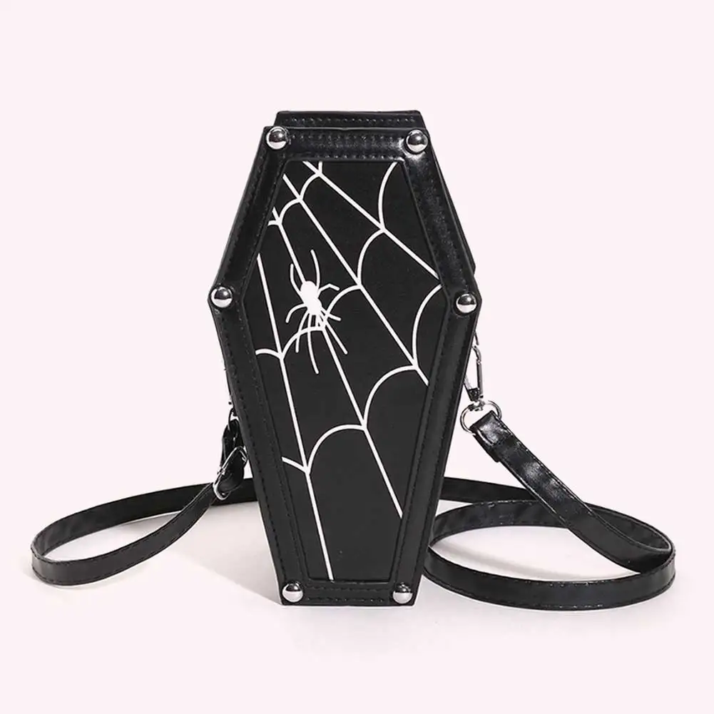 Halloween Vintage gotyckie torby Crossbody dla kobiet torby na ramię z łańcuszkiem fajne nit torebka punkowa Rock Girls torebki kopertówka