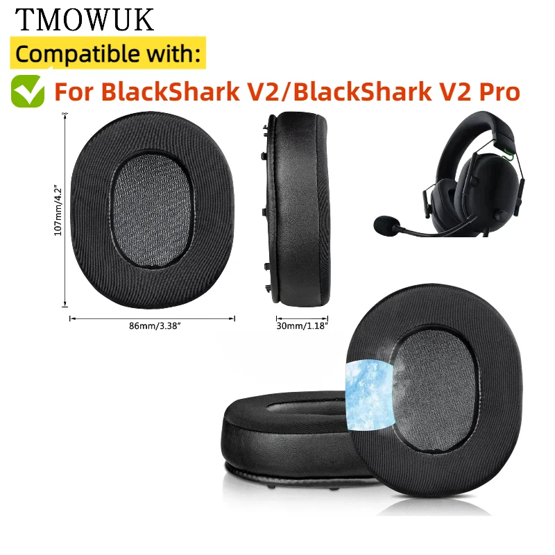 

1 Pair Replacement foam Ear Pads pillow Cushion Cover for BlackShark V2 BlackShark V2 Pro Gaming Headphone Headset EarPads