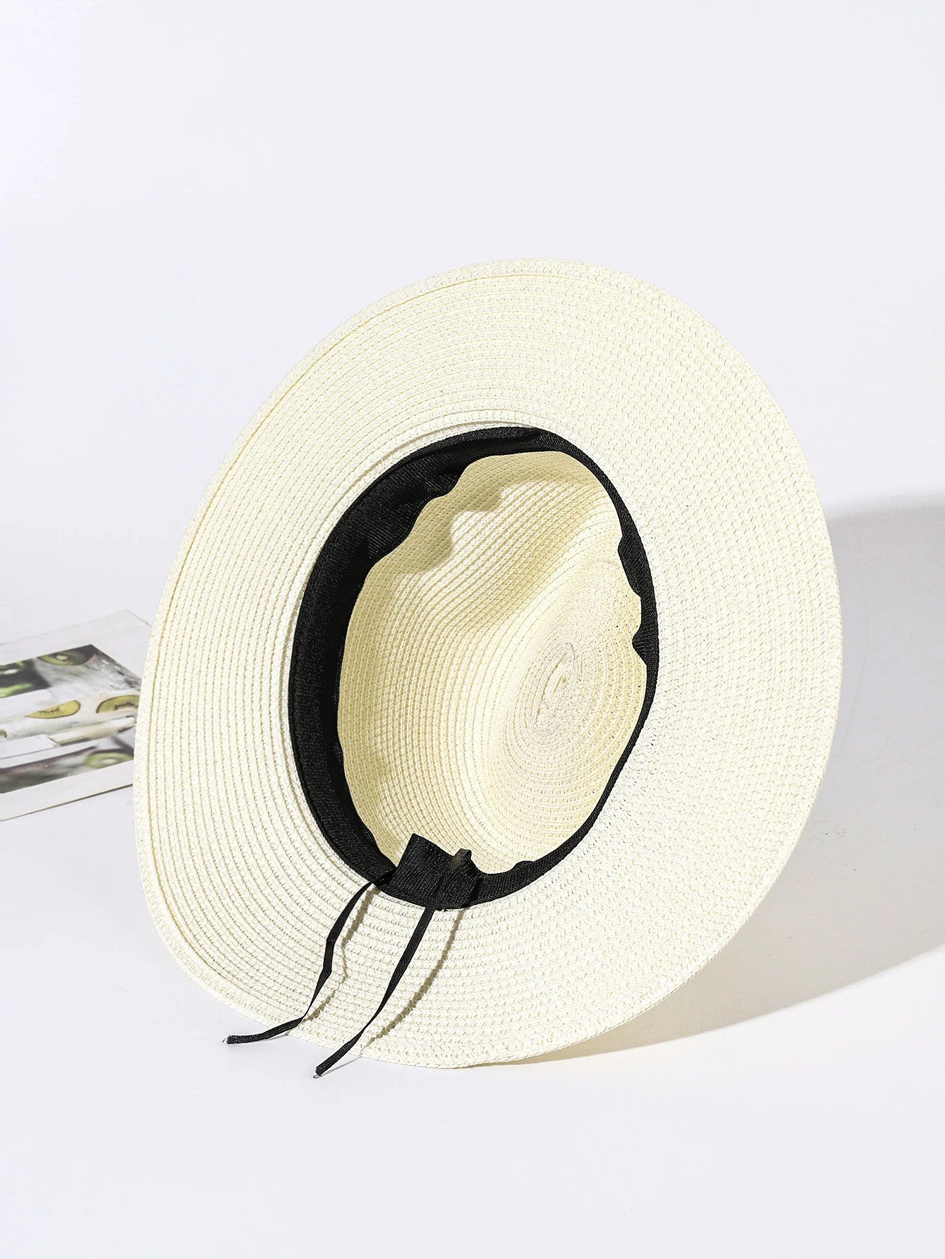 Summer hats men\'s and women\'s white wide brimmed Panama hats youth street pats vacation belt small top hat everything up sun vis