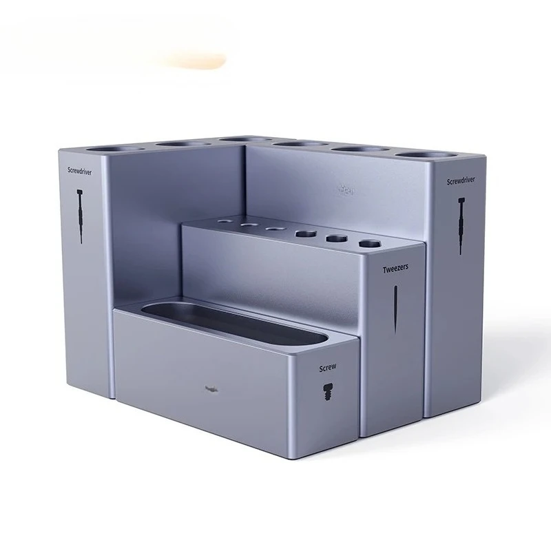 iCube Modular Storage Box Aluminum Alloy Phone Repair Tweezers Screwdriver Screw Parts Collection Organizer Storage Rack