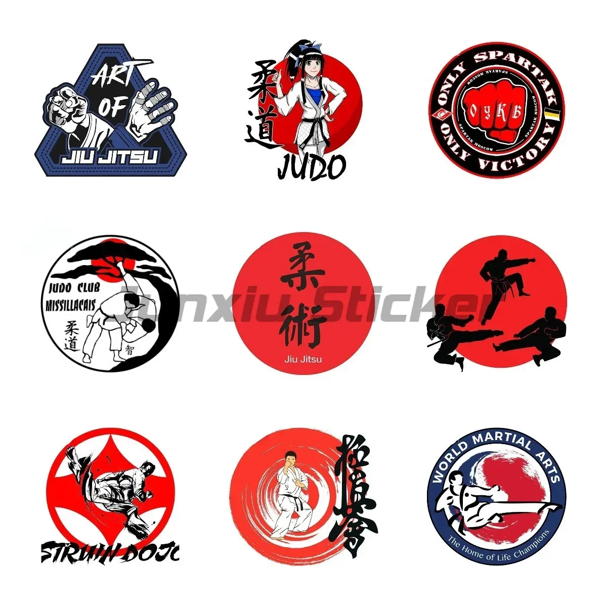 

Art of Jiu Jitsu Funny JDM Car Stickers DIY Camper Occlusion Scratch Body for Car Waterproof Vehicle Decal