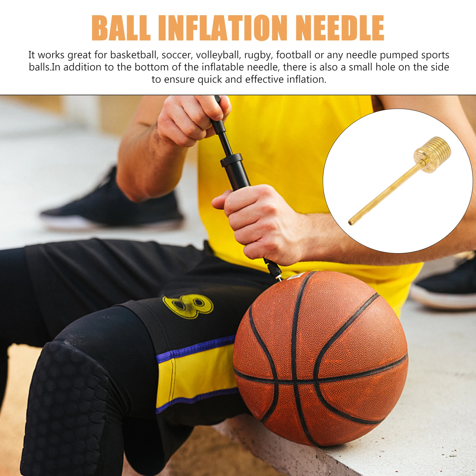 

Air Pump Needle for Inflating Balls Basketball Soccer Volleyball Sports Ball Inflation Needles Safe Material Long Use Portable