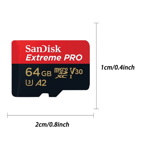 Imagen 2 del producto SanDisk-tarjeta Micro SD Extreme PRO, memoria Flash de 1TB, 128GB, 64GB, 32GB, 512GB, 256 GB, 400 GB, U3, 4K, V30