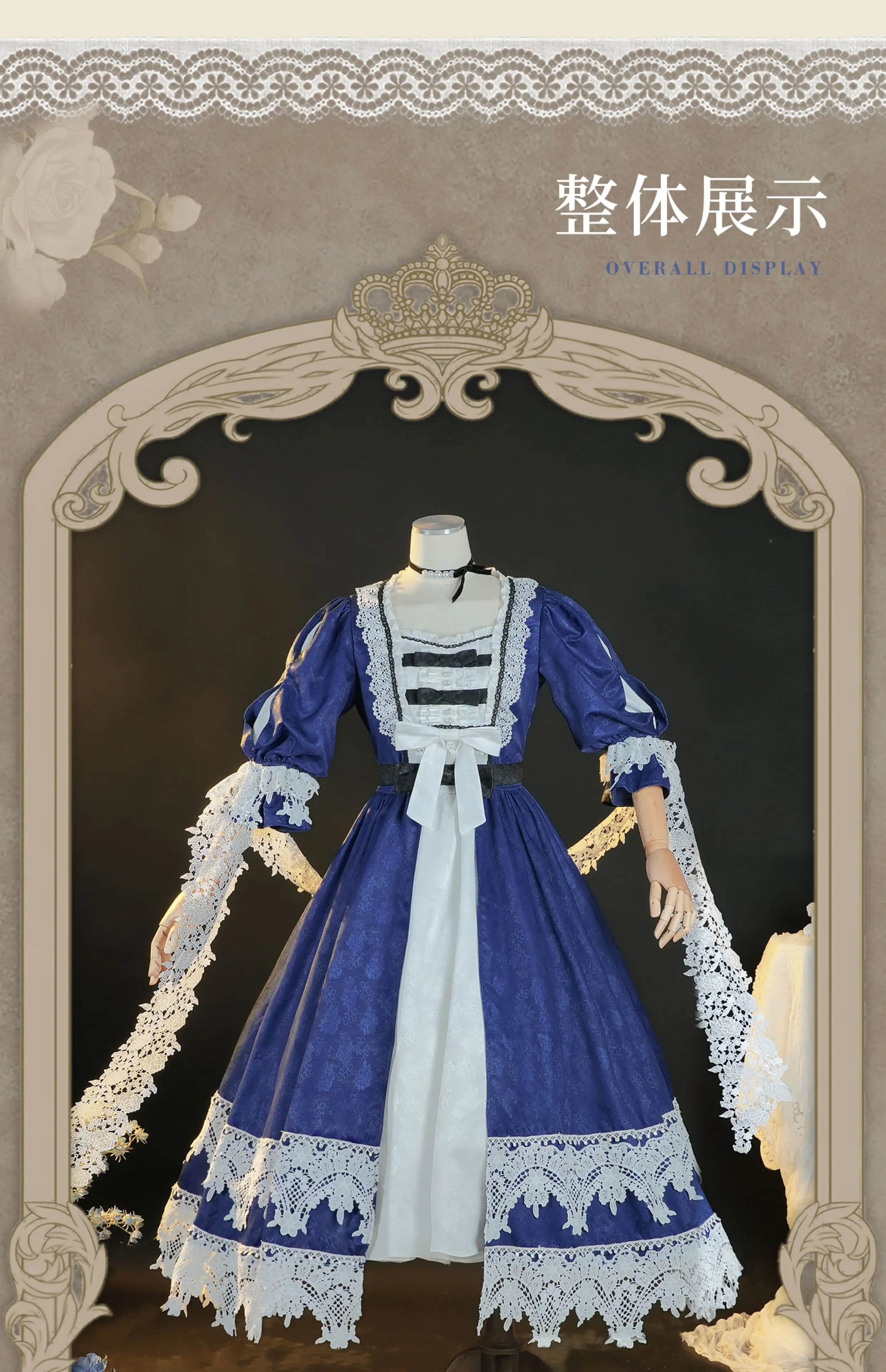 حديثا 2025 سيا تأثيري حلي لجميع القديسين عيد الميلاد لعب الأدوار حفلة كوميدية من جعلني أميرة فستان التاريخ الأزرق S-XXL