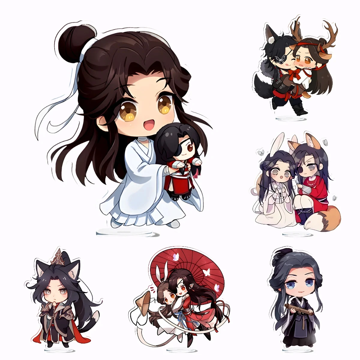 Anime Tianguan Ci Fu Acryl Stand Modell Platte Schlüssel bund Schreibtisch Dekor Himmel offiziellen Segen Xie Lian Hua Cheng Sam