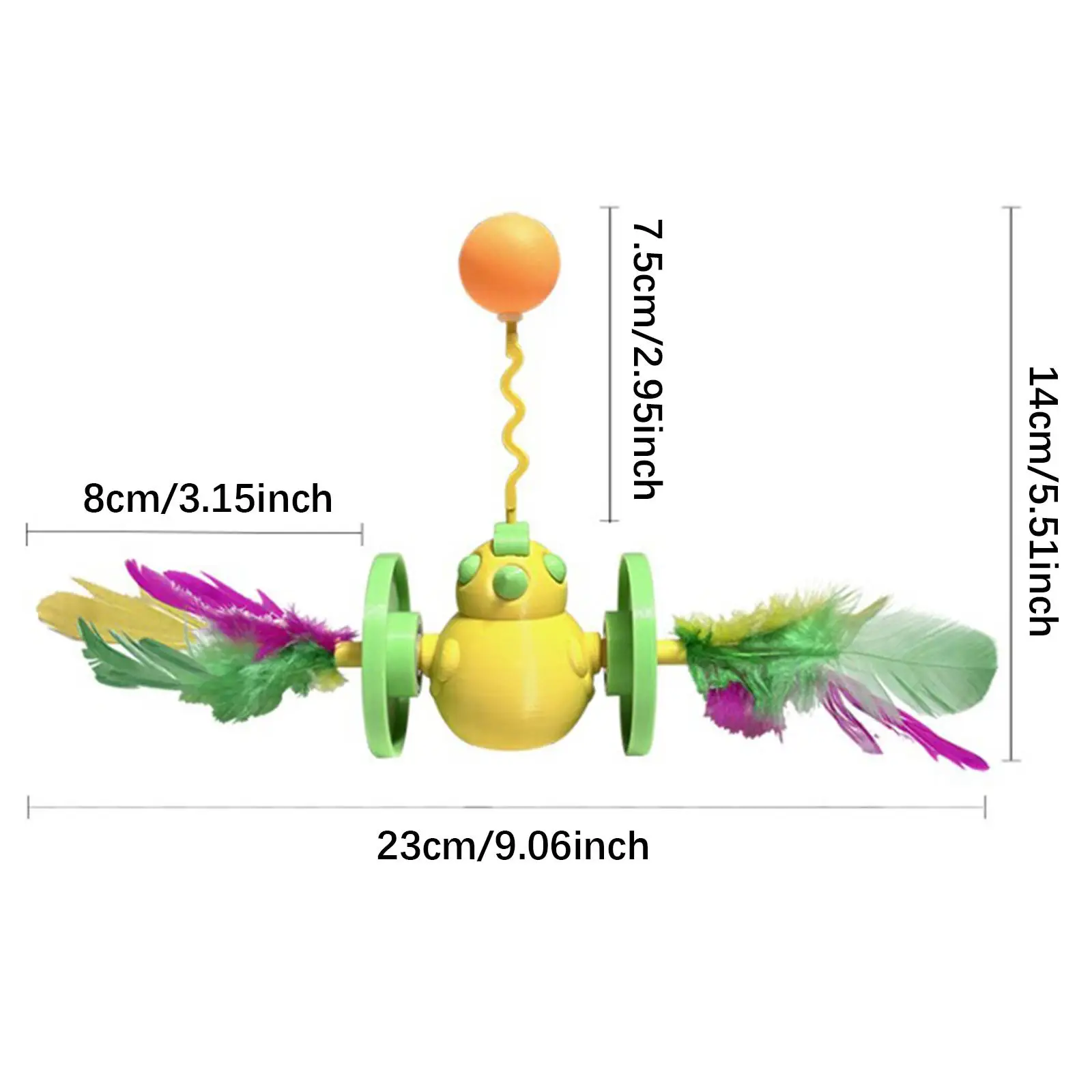 

Игрушка с мячом для погони кошек, интерактивная игрушка в форме цыпленка, милый роликовый тренировочный тизер для кошек
