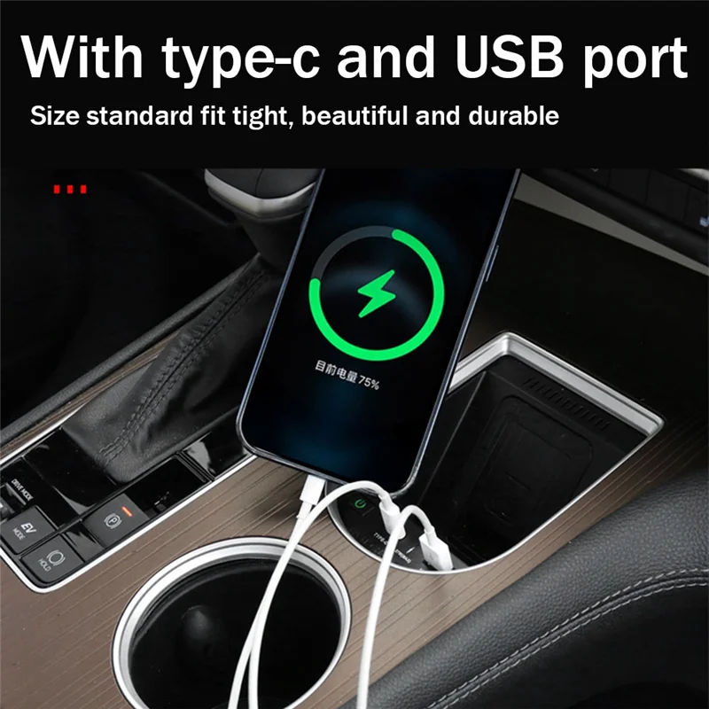 

L38A-Car Accessories Parts Drinks Holders Center Console Wireless Charger Mobile Phone Wireless Charger For Toyota Sienna 2021 2