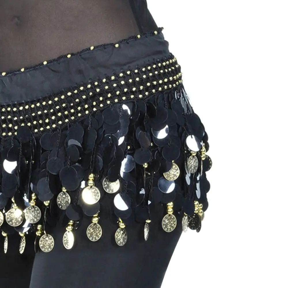 Sexy Show Costumes Sequins Dancer Skirt Belly Dance Belt Hip Scarf Waist Chain