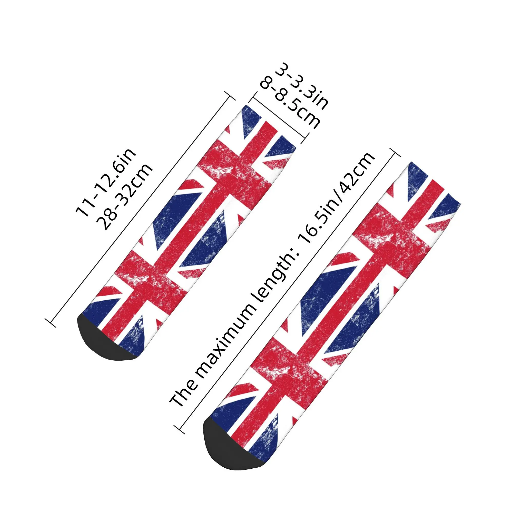Calzini con bandiera Union Jack in difficoltà per tutte le stagioni Calzini super morbidi Harajuku Calze alla moda per uomo Donna Regali di Natale