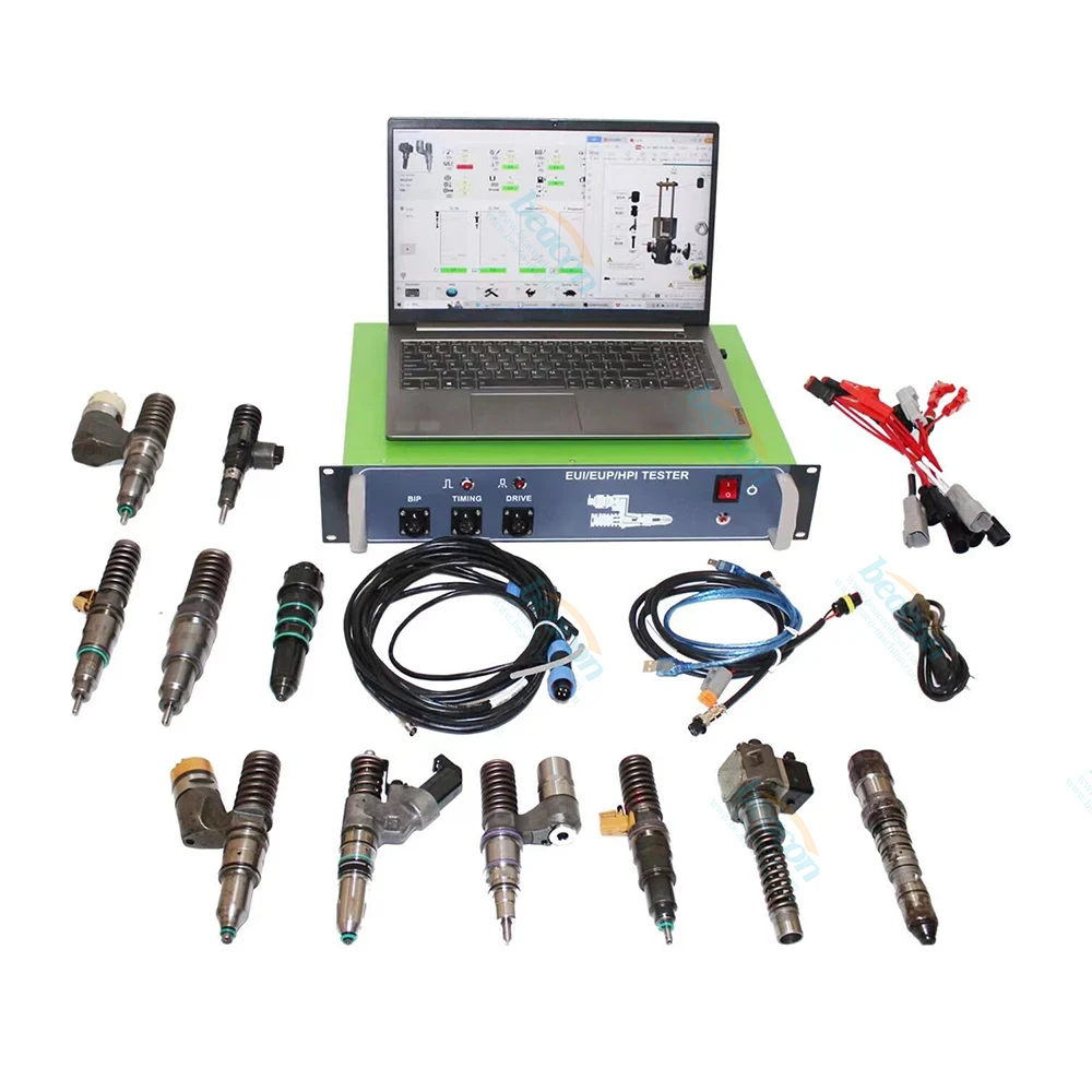 Auto repair tools EUS1800 HEUI EUI EUP common rail piezo injector tester simulator with BIP and double solenoid valve