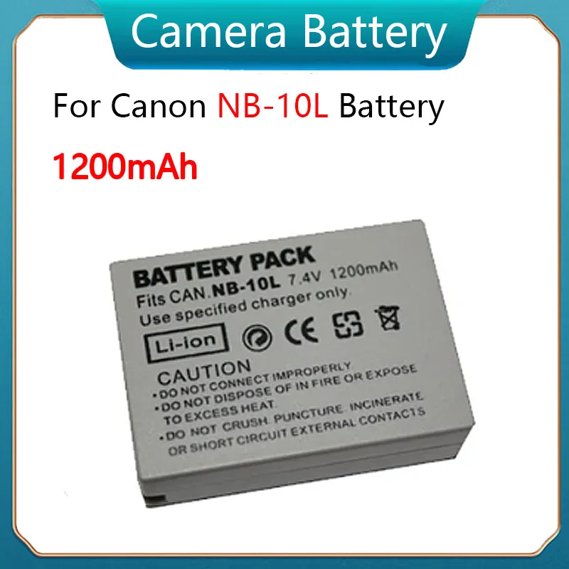 

1200mAh Camera Battery NB-10L NB 10L NB10L Digital Battery for Canon G1X G15 G16 SX40HS SX50HS SX60HS SX40 SX50 SX60 Camera