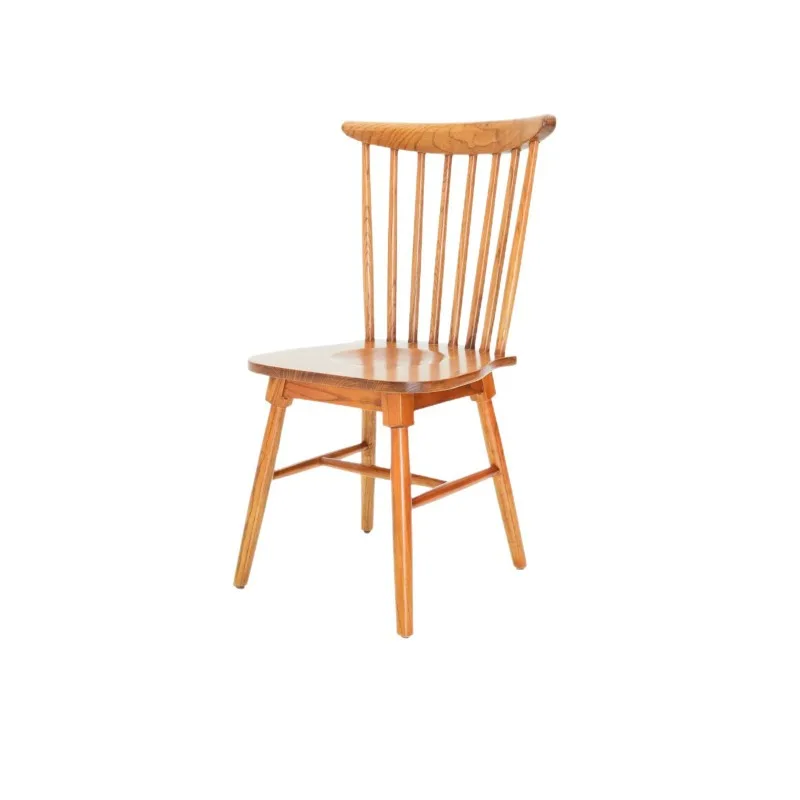 Solid wood dining chair, restaurant hotel Windsor chair, solid wood chair armrest