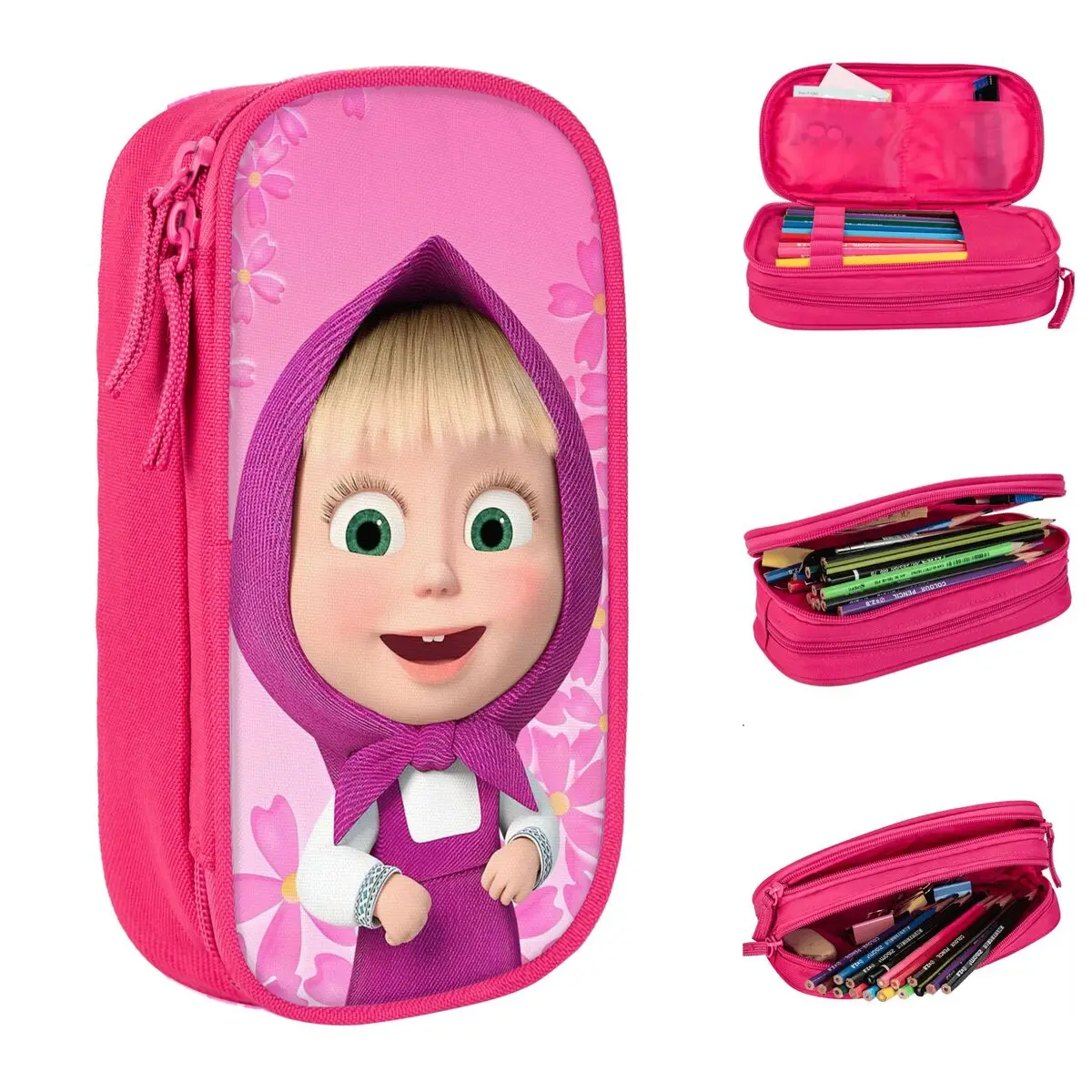 

New Mashased And The Bear Pencil Case Pencilcases Pen Box for Student Big Capacity Bags Students School Gifts Stationery