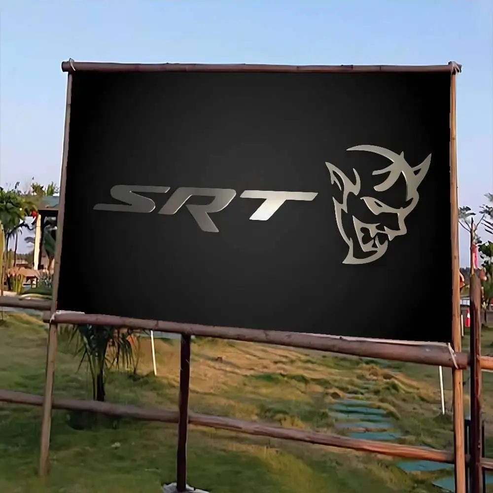 SRT Hellcat Demon Dodge Challenger Autorennen, kleines Cheerleading-Banner, handgezogene Flagge, Outdoor-Atmosphärenflaggen
