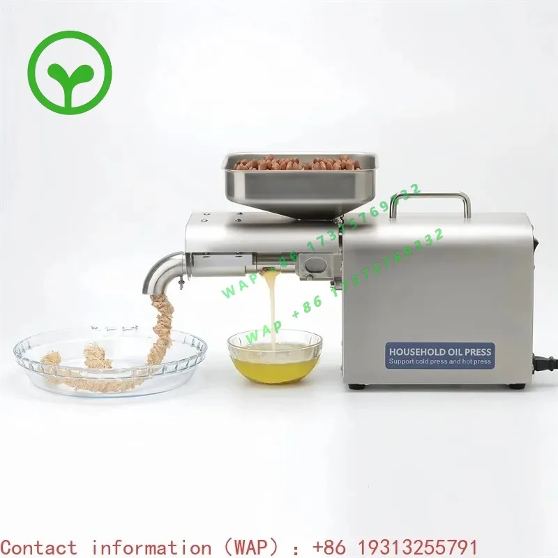【Seller's Recommendation】Oil Press Machine Mini Oil Extracting Machine Small Peanut Oil Extractor Stainless Steel Oil Press Home
