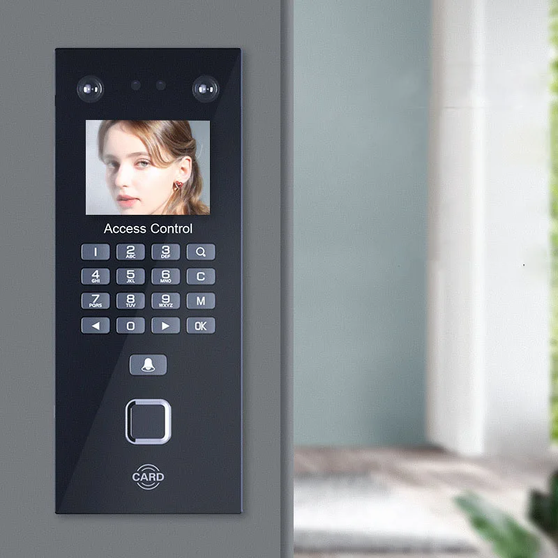 جهاز حضور وانصراف الوجه وبصمات الأصابع بشاشة 2.4 بوصة مدمجة 2000 قالب منتج التحكم في الوصول البيومتري #3