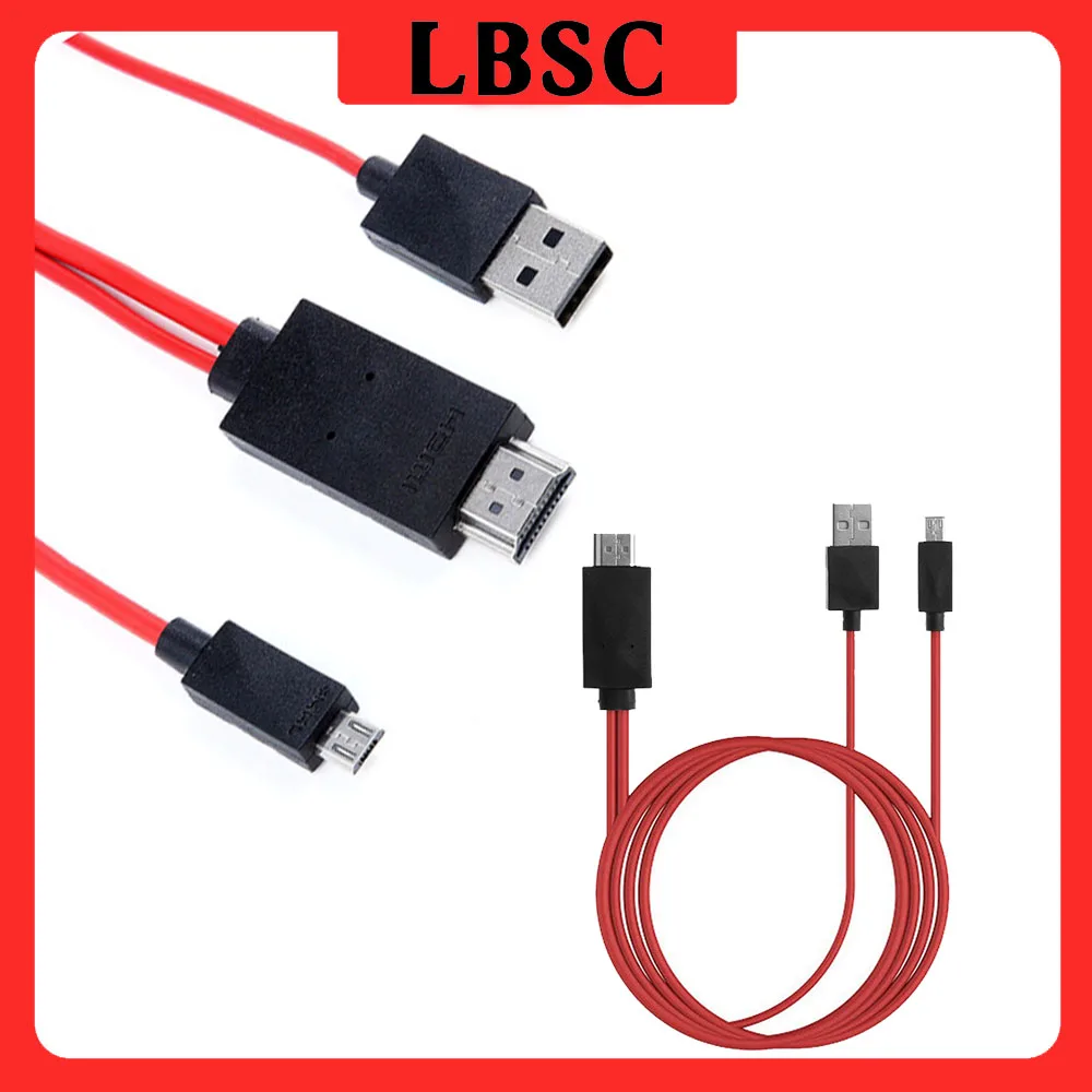 Lightning To Hd Cable Usb C Hd Adapter Cable 2 In 1 Micro Usb To Hdtv Converter 1080P Video Cable For Phone Hdtv Tv Monitor