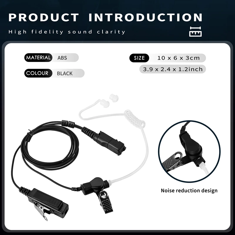 Walkie Talkie Air tubo acústico PPT auricular para Motorola Xir P6600 P6620 XPR3300 XPR3500 MTP3250