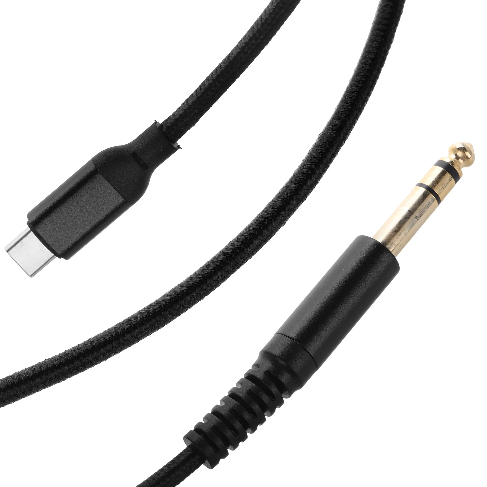 USB Type-C to 6.35mm Audio Cable Built-in Digital Chip Stable Transmission Clear Sound Guitar Recording Adapter Cable
