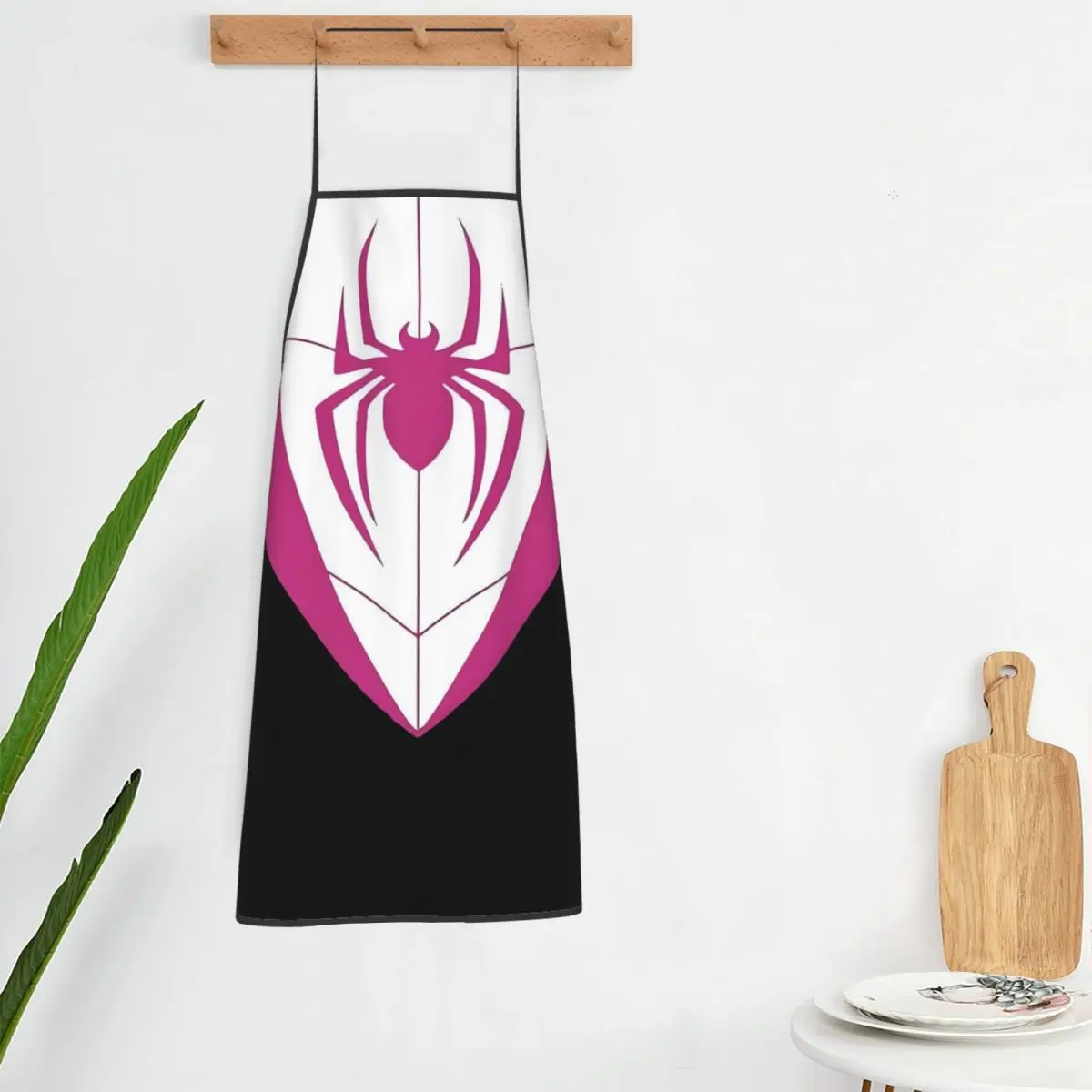 مخصص مريلة جوين بطل السوبر الرجل العنكبوت المئزر للرجال النساء للجنسين الكبار الشيف الطبخ المطبخ الساخن الجلد Tablier المطبخ البستنة #2