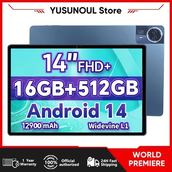14 inç Büyük Ekran Gözler Korumalı Tablet PC 16 + 512 GB Telefon Görüşmesi 5G WIFI Android 14 tablet Çocuklar Için Ped Eğitim Çevrimiçi Sınıf