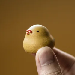 Yixing Purple Sand Chicken Tea Pet Decoration Yellow Duck Can Be Raised for Tea Home Tea Accessories Small Sculpture