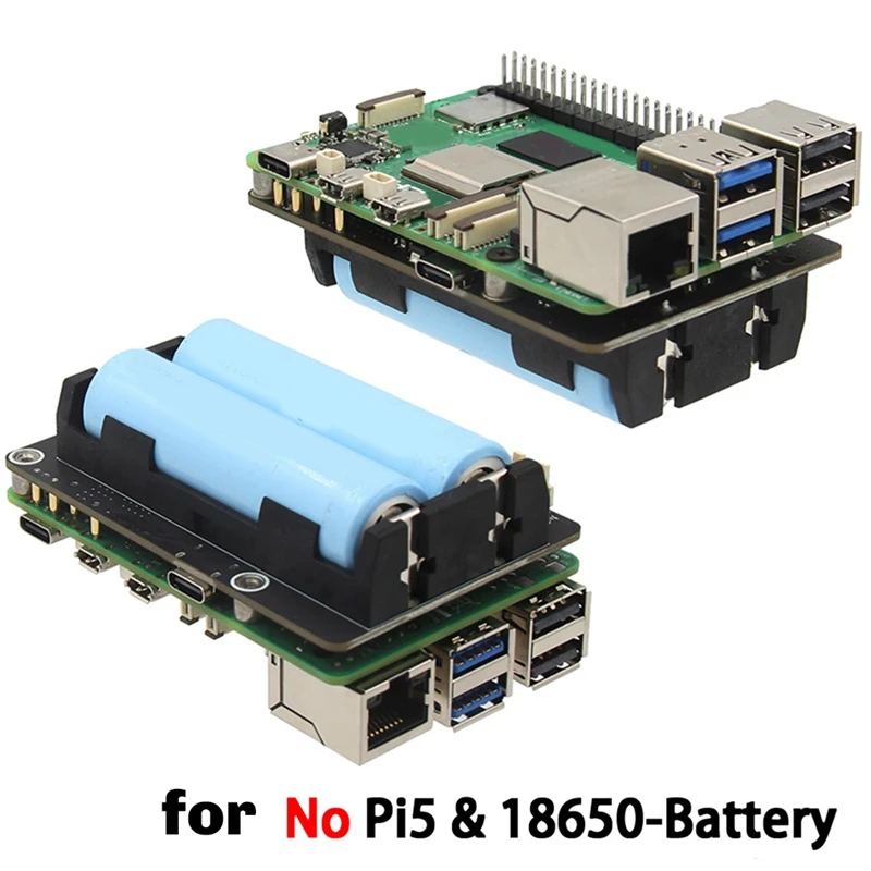 X1200 Per Raspberry Pi 5 UPS Scheda di espansione gestione dell'alimentazione per batteria 18650-Li (batteria NON inclusa)