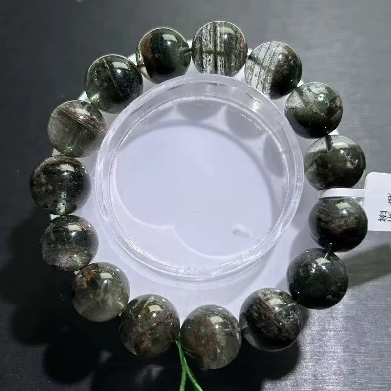 Starry Green Bracelet, Layered Bonsai String Four Seasons Phantom Crystal