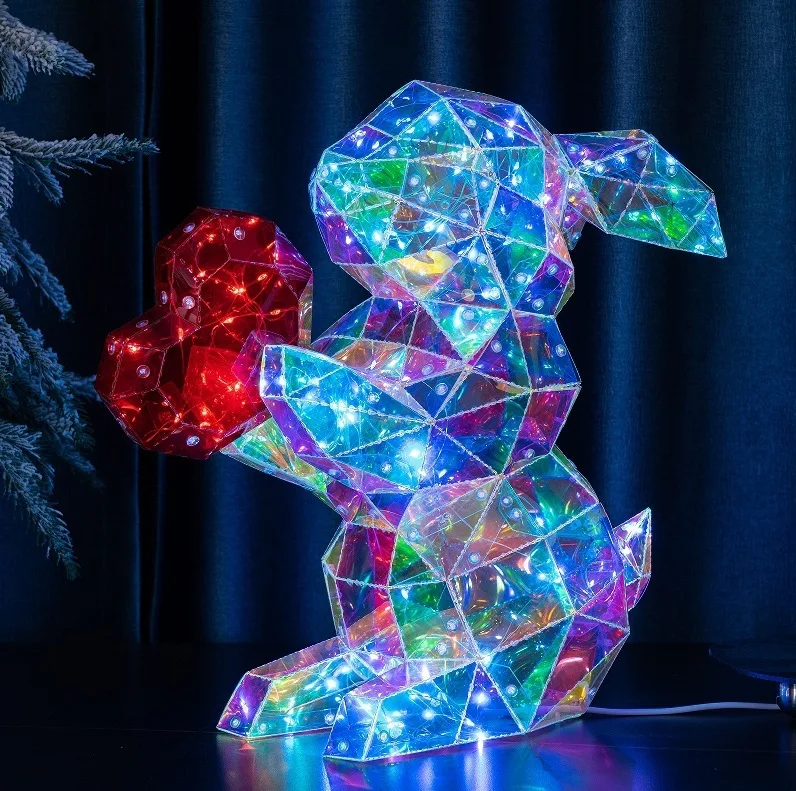 Luminous Symphony Hugging Rabbit Decoration Valentine's Day Send Girlfriend Night Light Ornament Atmosphere Creative Gifts