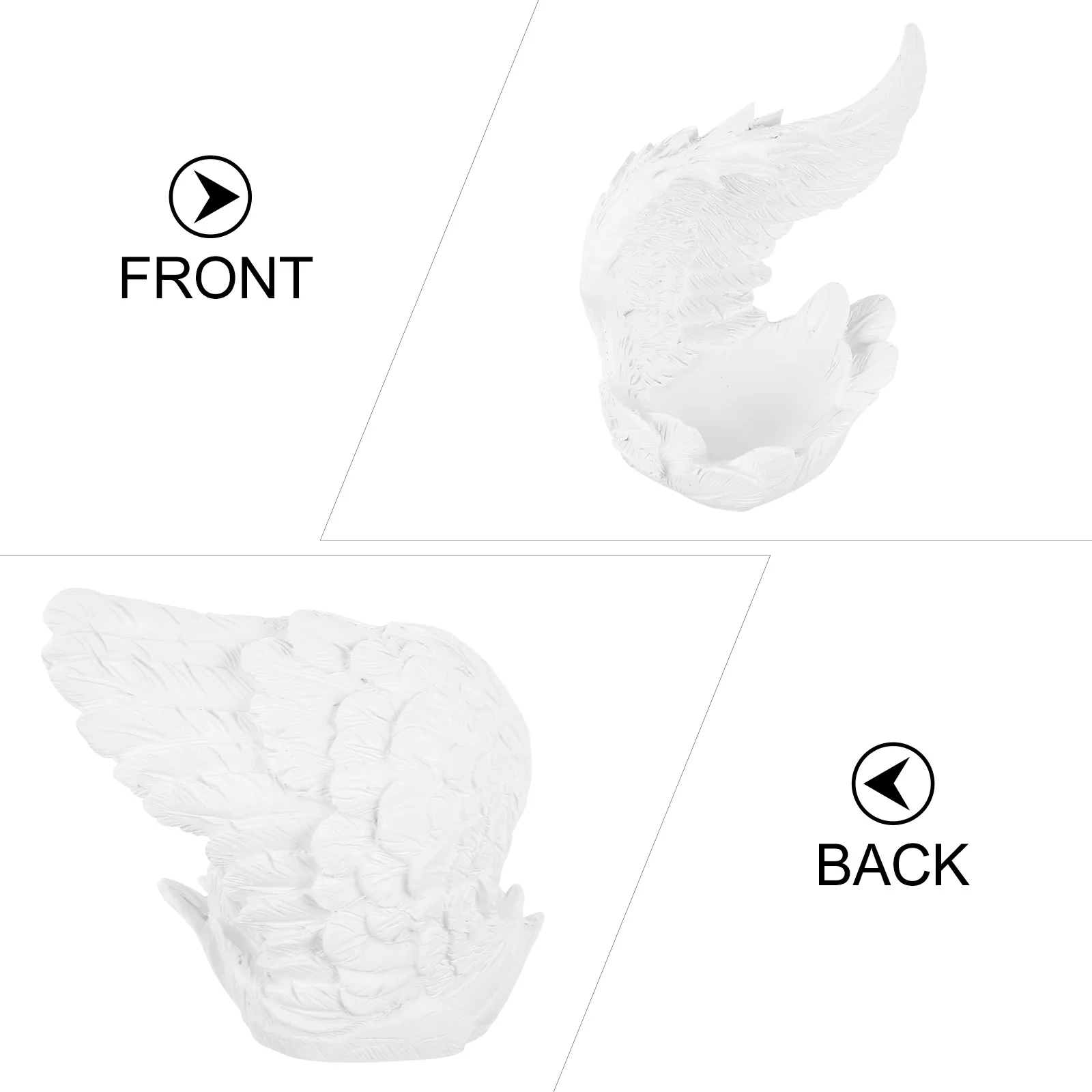 

1Pcs Decorative Resin Wing Crystal-Ball Stand Elegant Design Home Office Dormitory Desktop Ornament Crystal-Ball Base