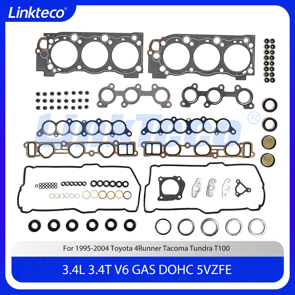 

Engine Parts Full Head Gasket Set Fit 3.4 L T V6 GAS DPHC 5VZ-FE For 1995-2004 Toyota 4Runner Tacoma Tundra T100 3.4L 3.4T