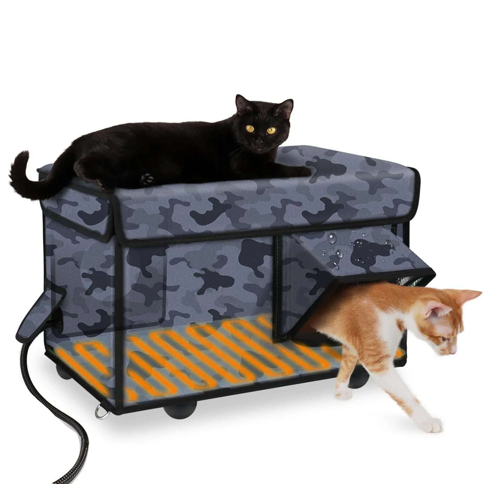 Collapsible Cat Nest Outdoor Heating Insulation Outdoor Cat Bed Foldable Pet Cage Pet Fence Tent for Abandoned Cat